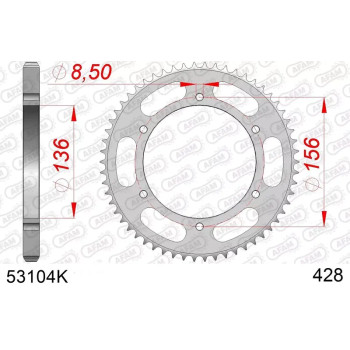 Couronne AFAM acier standard 53104 - 428