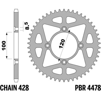 Couronne PBR aluminium ultra-light 4478 - 428