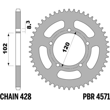 Couronne PBR acier standard 4571 - 428