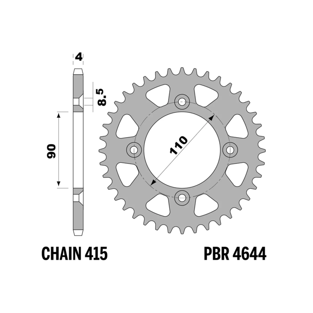 Couronne PBR aluminium ultra-light 4644 - 415
