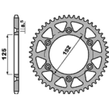 Couronne PBR aluminium ultra-light 4649 - 520