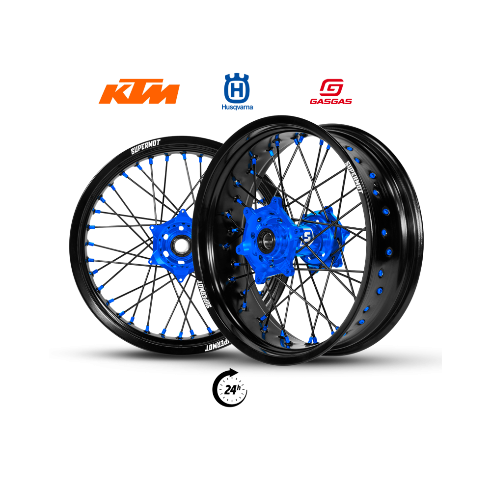 KIT JANTES SUPERMOT KTM HUSQVARNA GASGAS 17*3,5 et 17*5