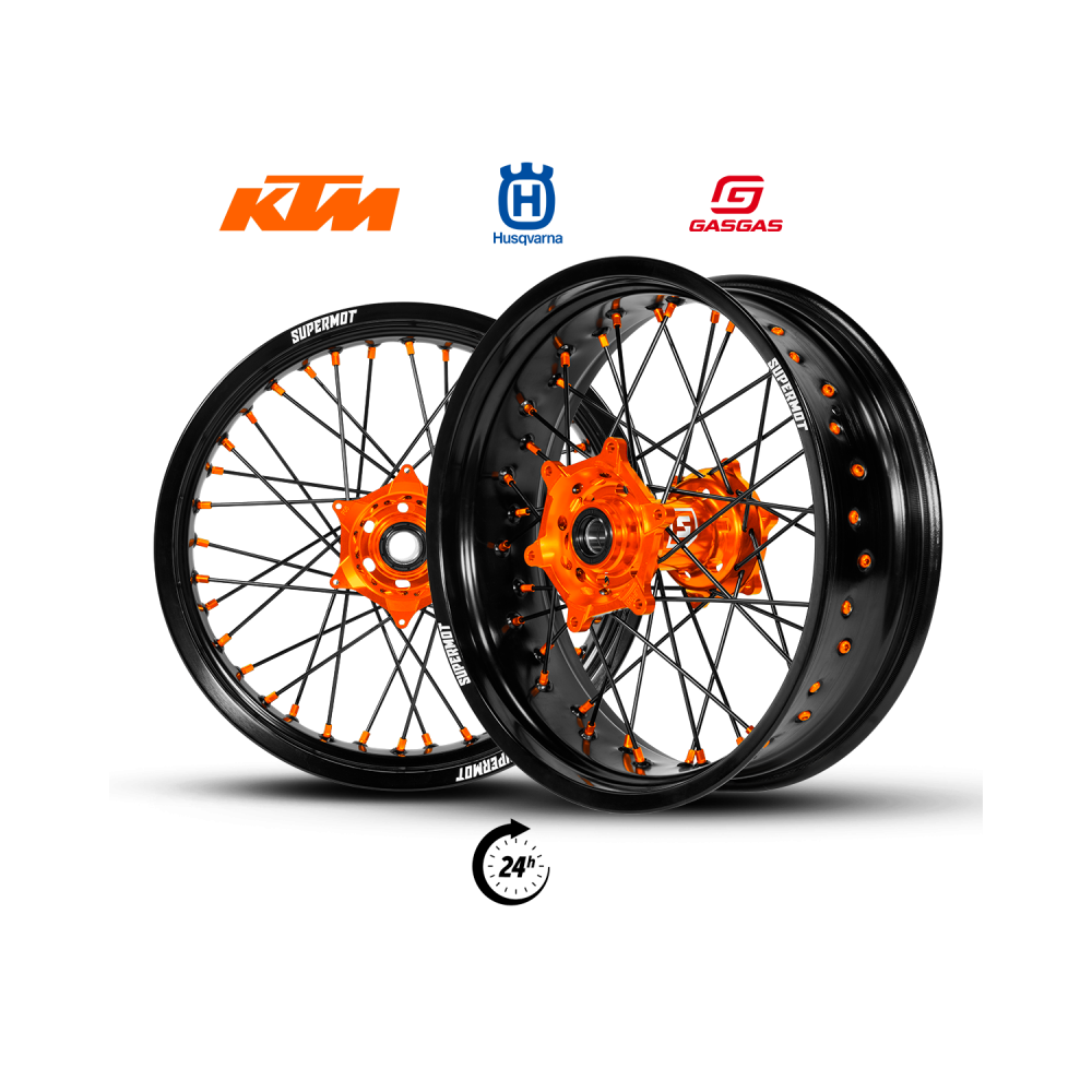 KIT JANTES SUPERMOT KTM HUSQVARNA GASGAS 17*3,5 et 17*5