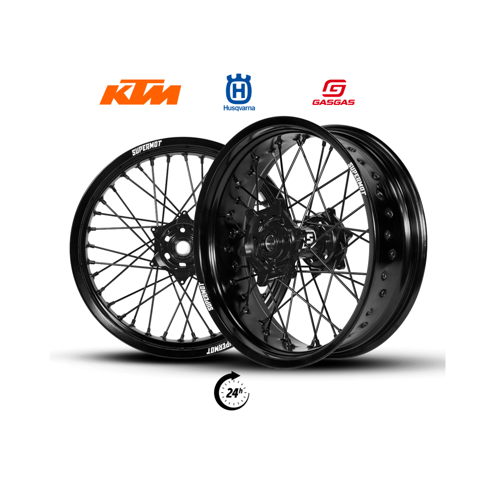 KIT JANTES SUPERMOT KTM HUSQVARNA GASGAS 17*3,5 et 17*5