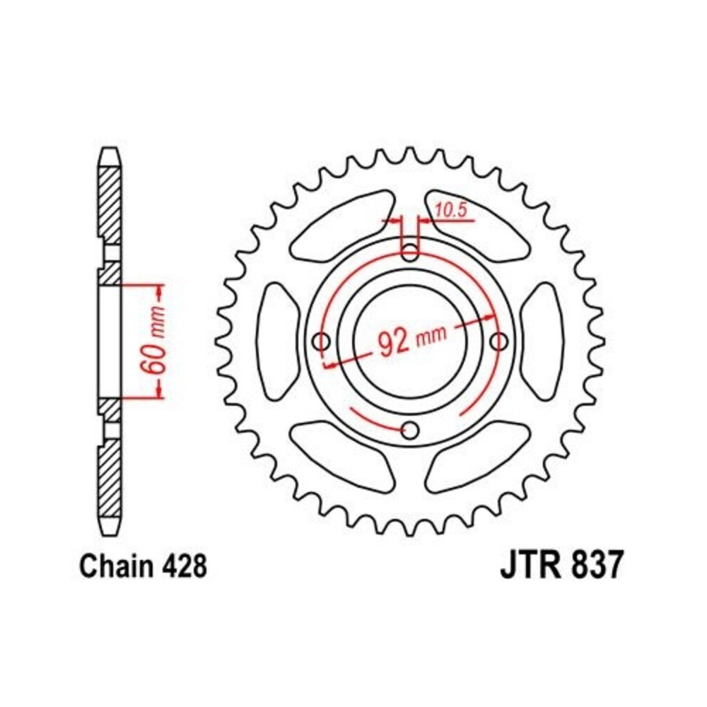 Couronne JT SPROCKETS Acier Standard - 428
