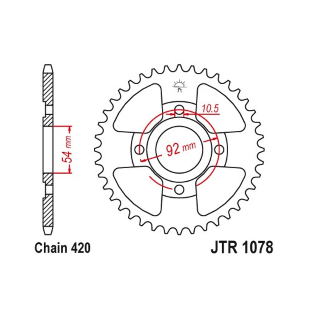 Couronne JT SPROCKETS Acier Standard - 420