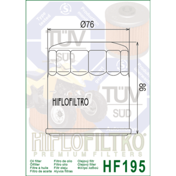 HIFLOFILTRO oil filter - HF195