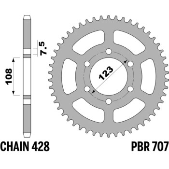 Couronne PBR acier C45 standard 707 - 428