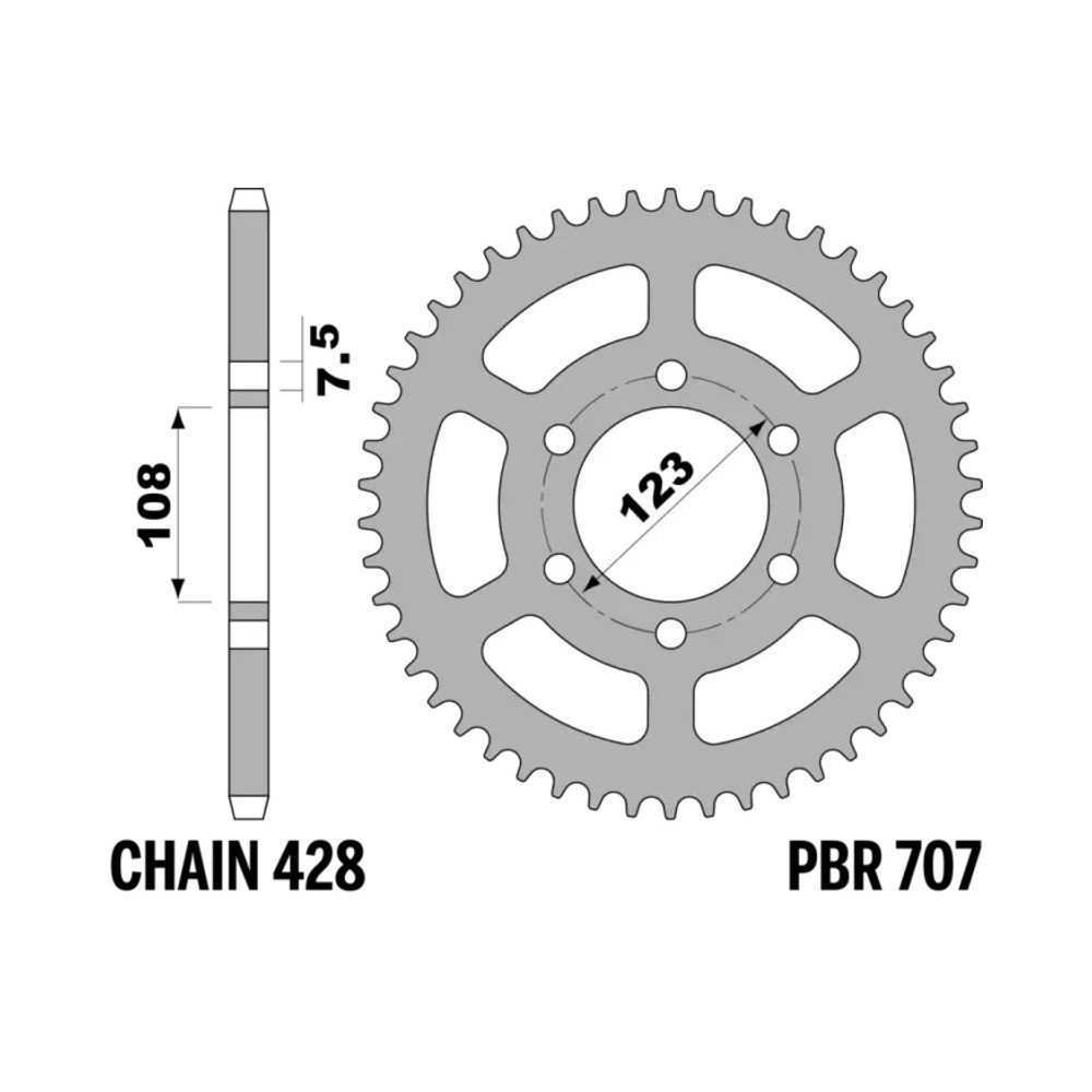 Couronne PBR acier C45 standard 707 - 428