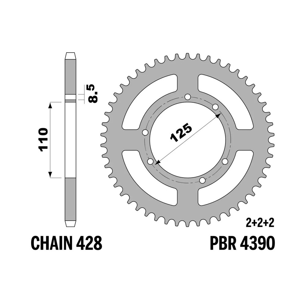 Couronne PBR acier standard - 428