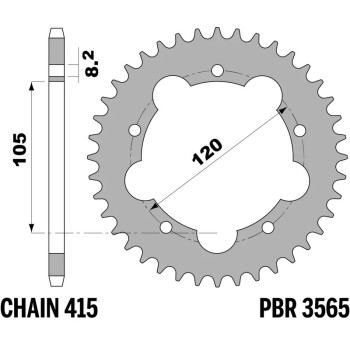 Couronne PBR acier standard - 415