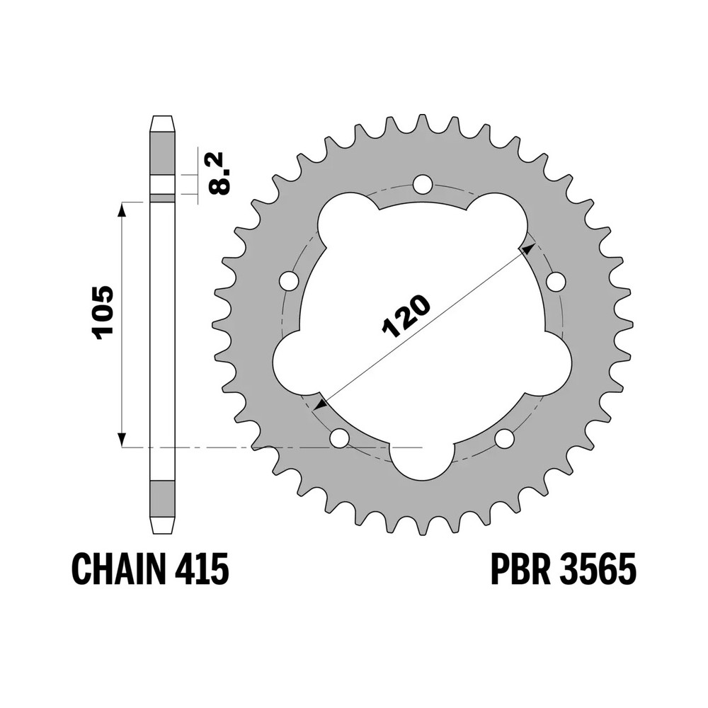 Couronne PBR acier standard - 415