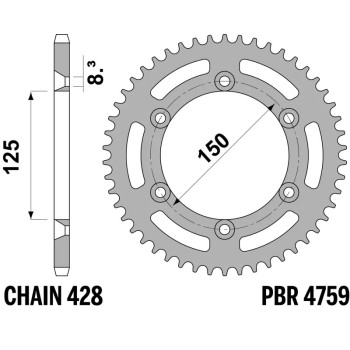 Couronne PBR acier standard - 428