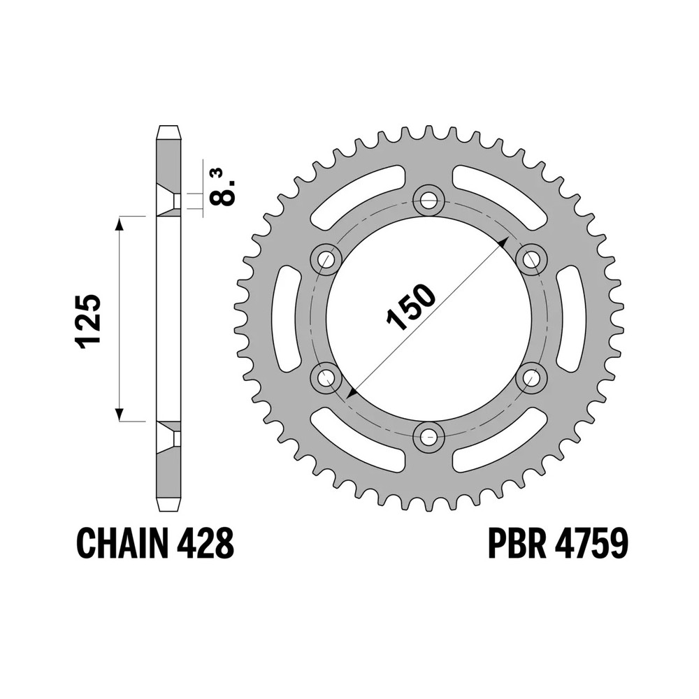 Couronne PBR aluminium ultra-light - 428