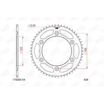 Couronne AFAM acier standard - 428