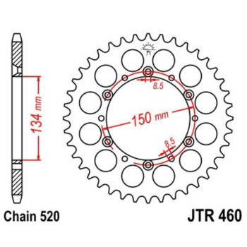 Couronne JT SPROCKETS Acier Standard - 520