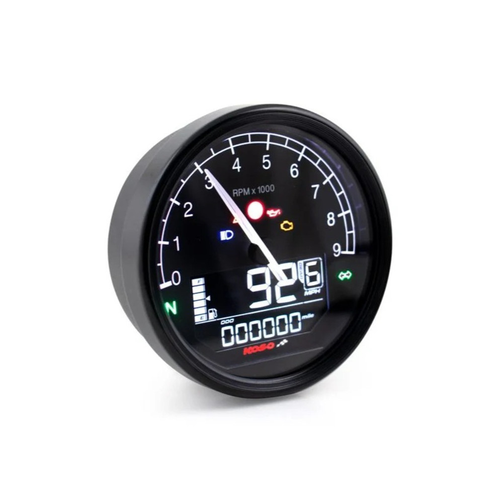 Compteur de vitesse/Tachymètre KOSO D80 TNT-05 anneau noir