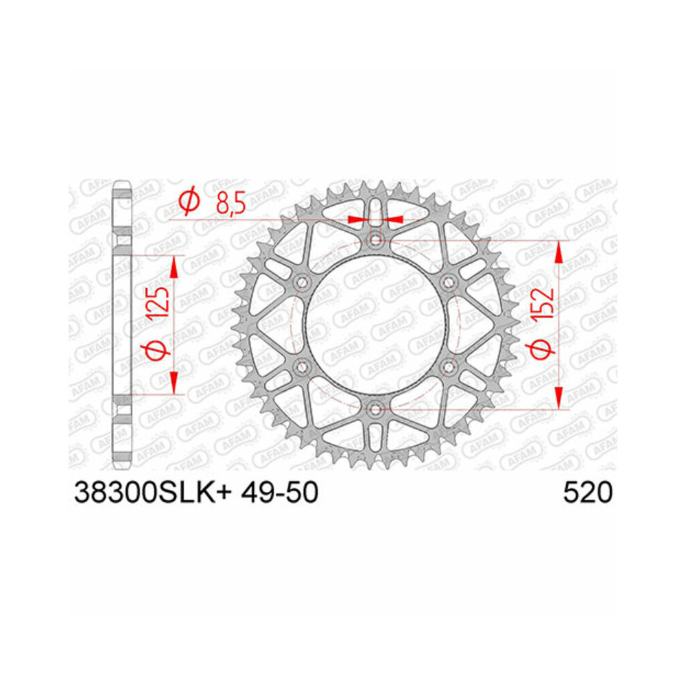 Couronne AFAM acier anti-boue - 520