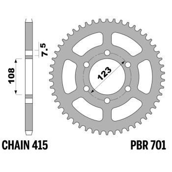 Couronne PBR acier standard - 415