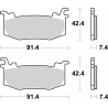Plaquettes de frein BREMBO route métal fritté - 07BB44SR