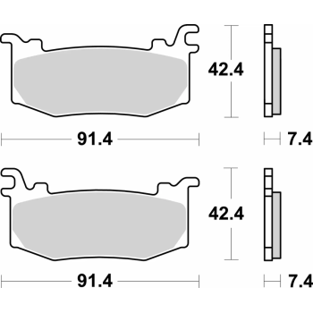 Plaquettes de frein BREMBO route métal fritté - 07BB44RC