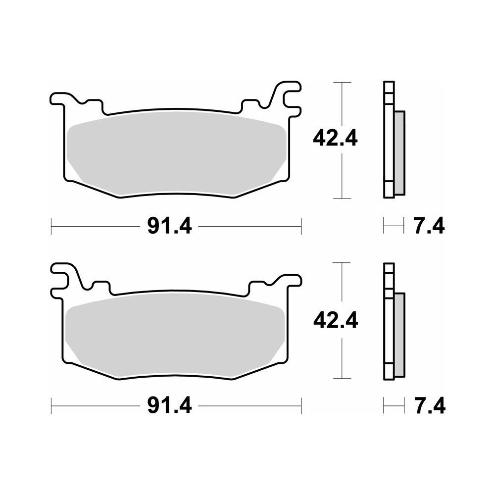 Plaquettes de frein BREMBO route métal fritté - 07BB44RC