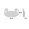 Plaquettes de frein BREMBO route métal fritté - 07BB42LA