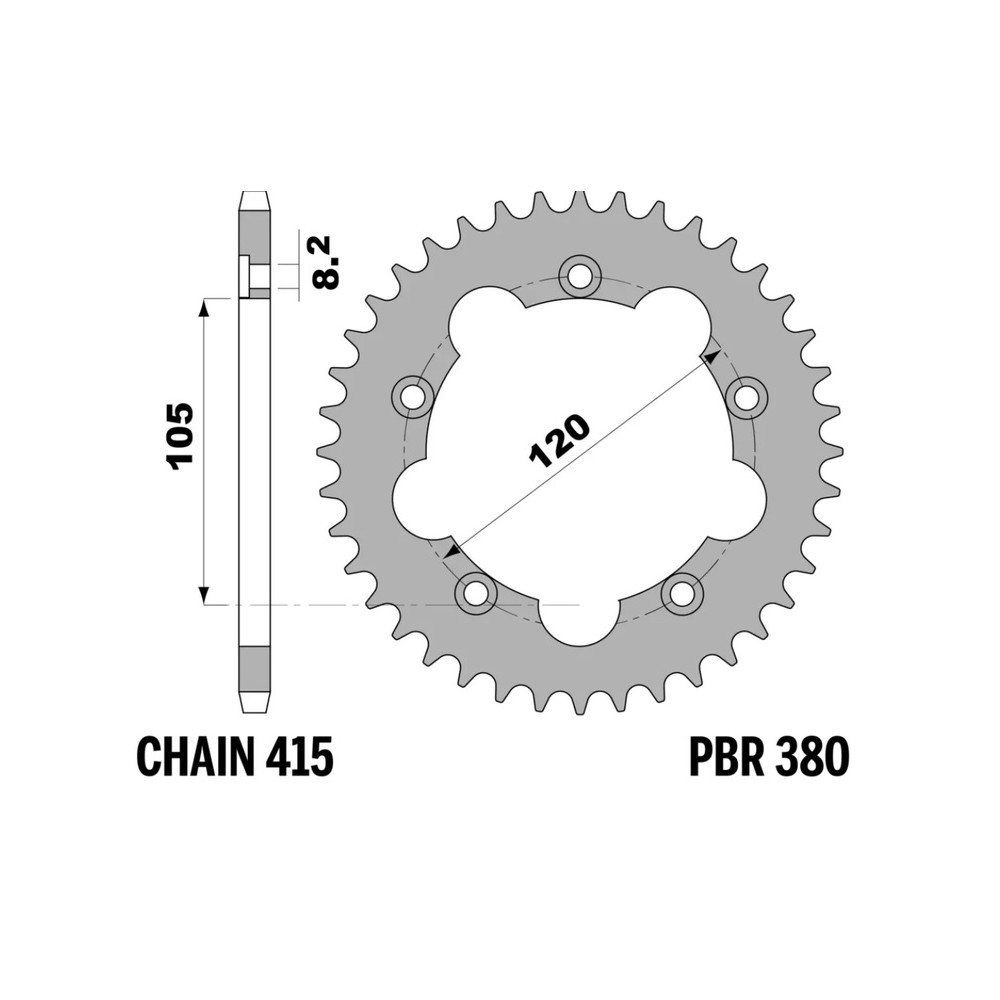 Couronne PBR acier standard - 415