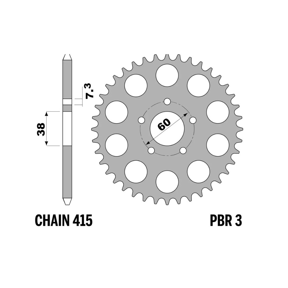 Couronne PBR acier standard - 415