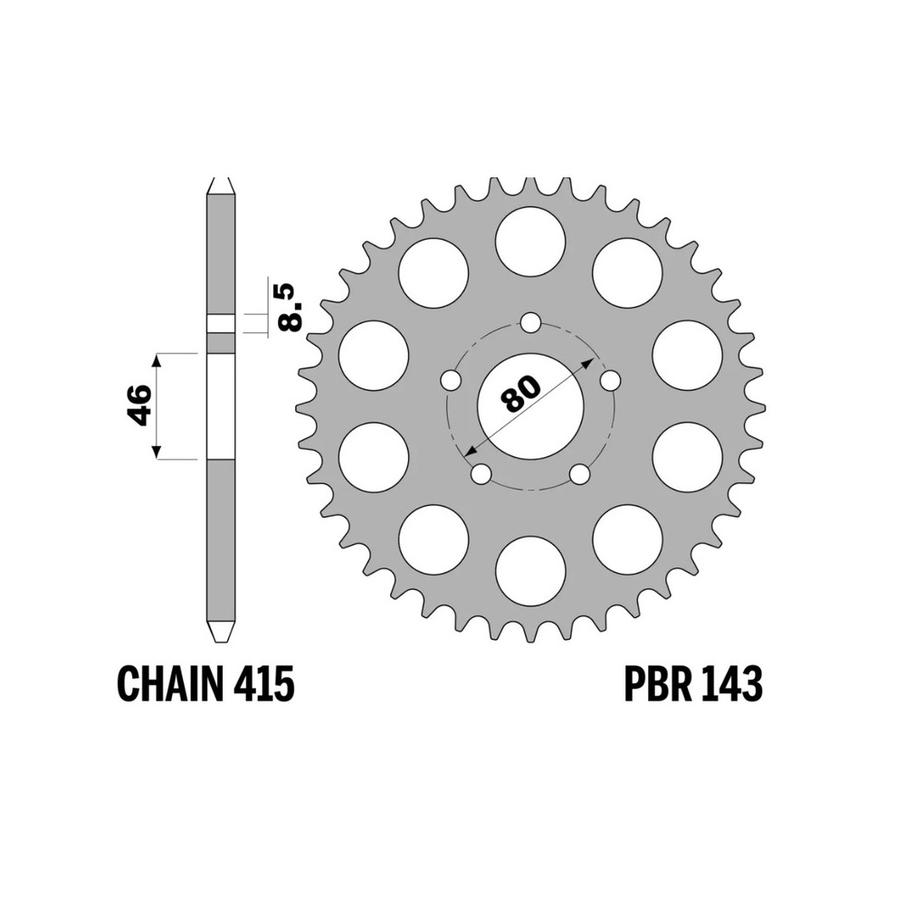 Couronne PBR acier standard - 415