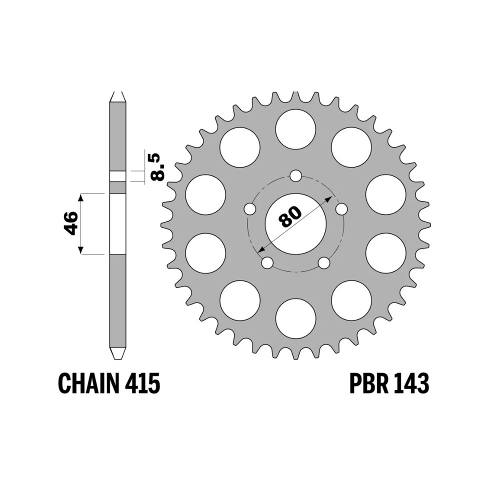 Couronne PBR acier standard - 415