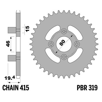 Couronne PBR acier standard - 415