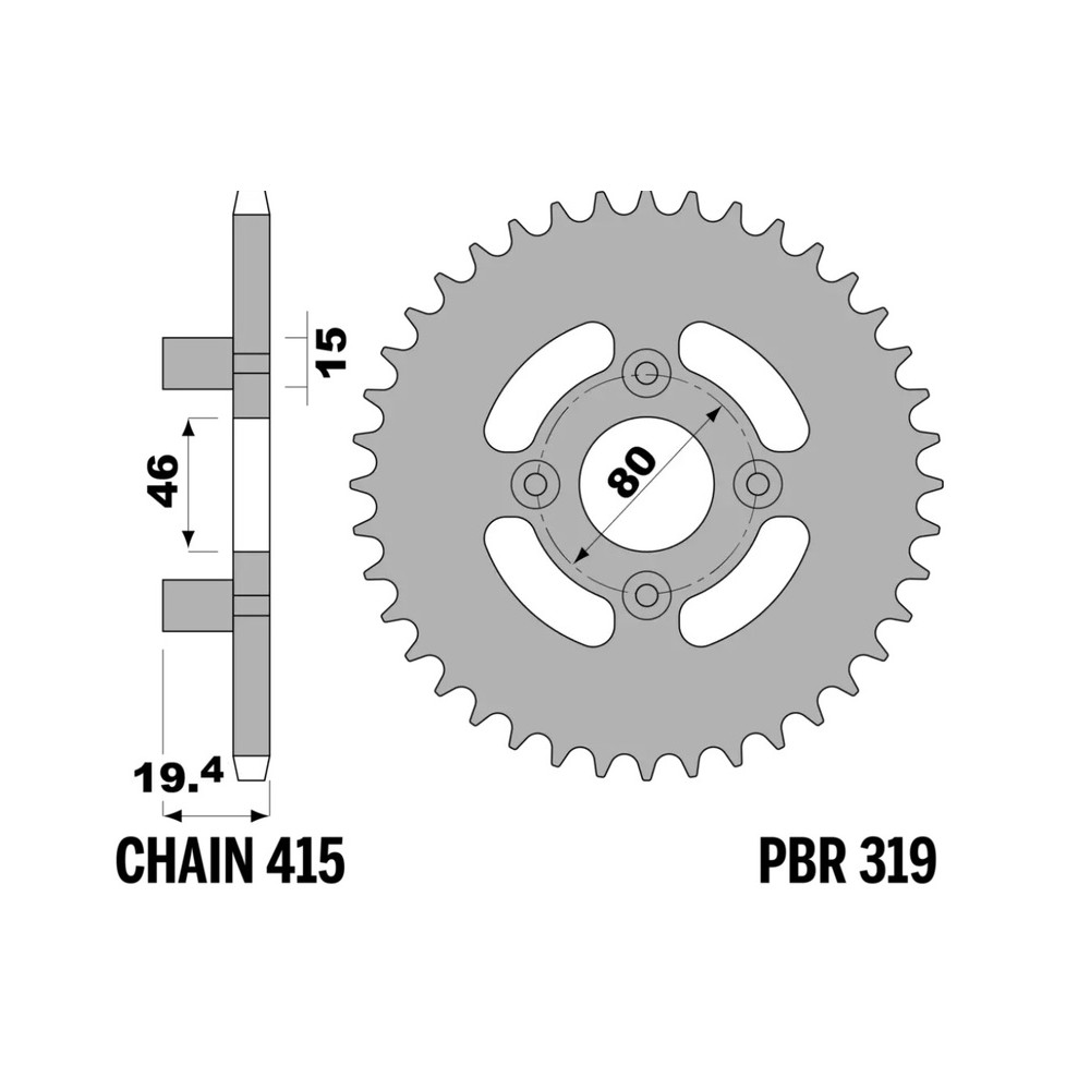 Couronne PBR acier standard - 415