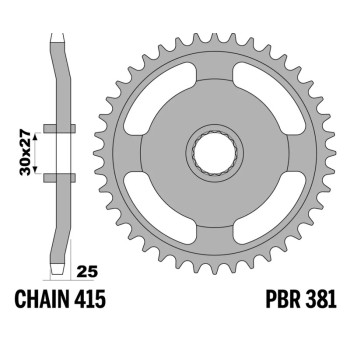 Couronne PBR acier standard - 415