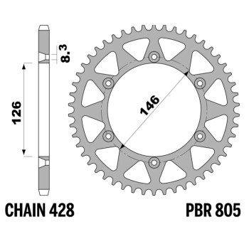 Couronne PBR alu standard - 428
