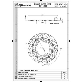Disques de frein BREMBO UPGRADE Supersport rond flottant - la paire