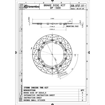Disques de frein BREMBO UPGRADE Supersport rond flottant - la paire