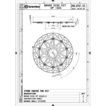 Disques de frein BREMBO UPGRADE Supersport rond flottant - la paire