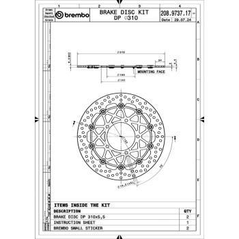 Disques de frein BREMBO UPGRADE Supersport rond flottant - la paire