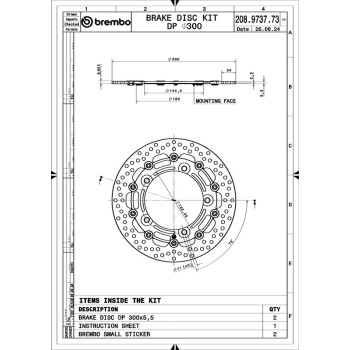 BREMBO UPGRADE Supersport round floating brake discs - pair