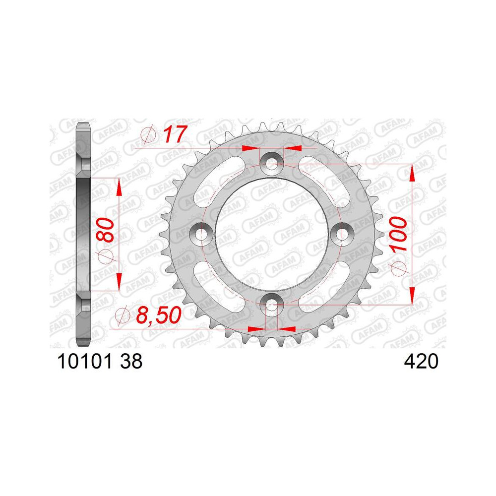 Couronne AFAM alu standard - 420
