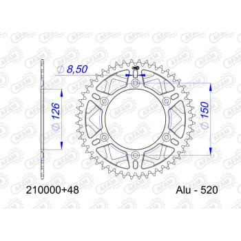 Couronne AFAM alu standard - 520