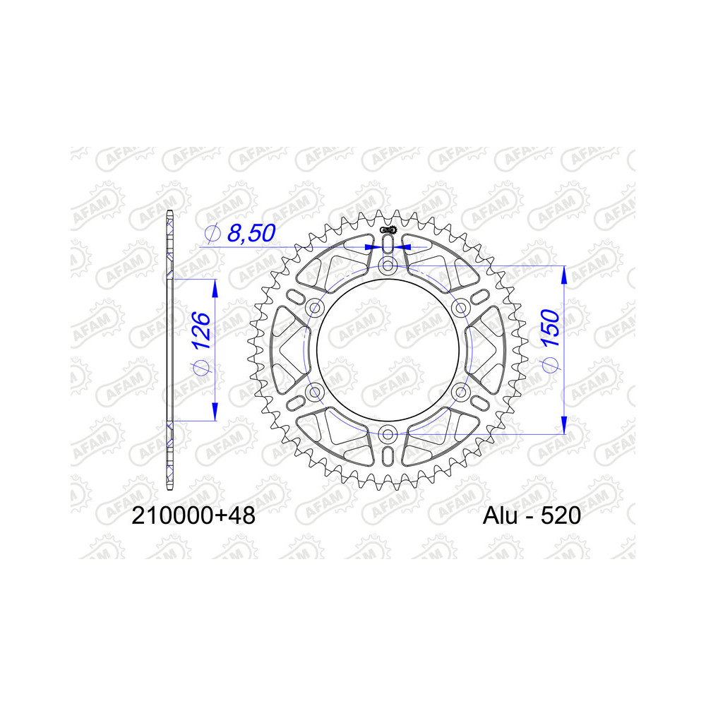 Couronne AFAM alu standard - 520