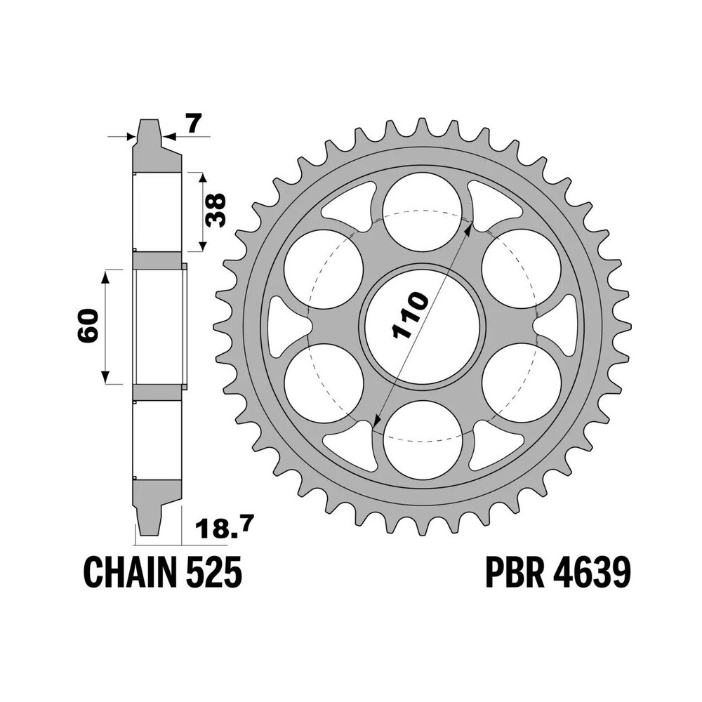 Standard steel PBR crown - 525