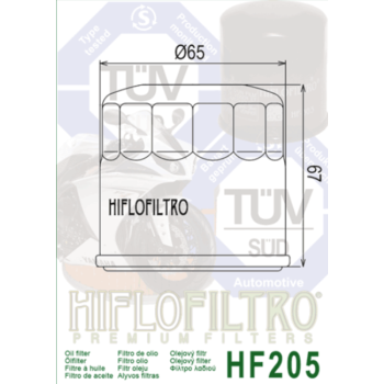 Filtre à huile HIFLOFILTRO - HF205