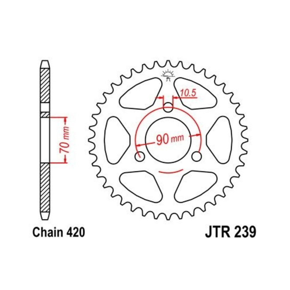 Couronne JT SPROCKETS Acier Standard - 420