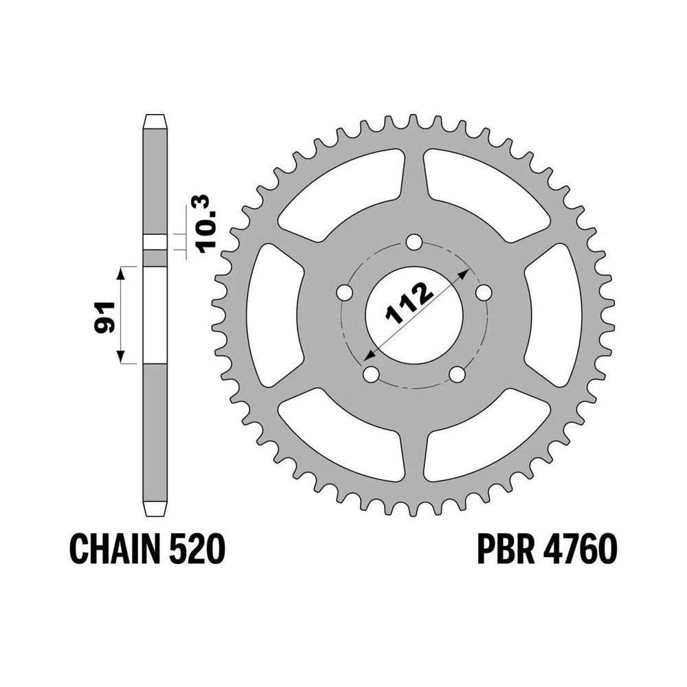 Couronne PBR acier standard - 520