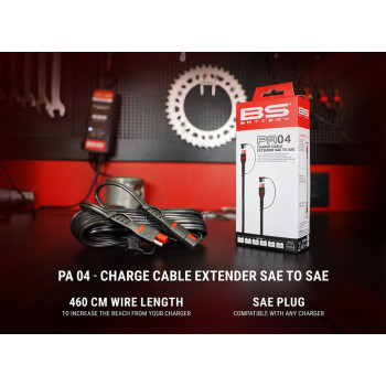 Rallonge de câble de charge BS BATTERY PA04 - SAE vers SAE