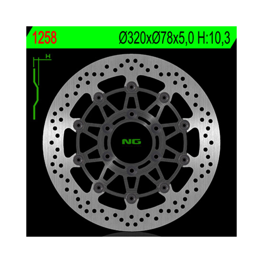 Disque de frein NG BRAKES rond flottant