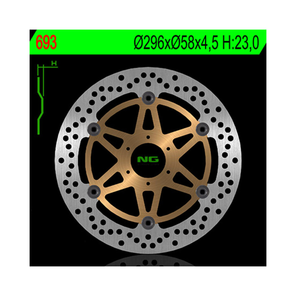 Disque de frein NG BRAKES rond flottant